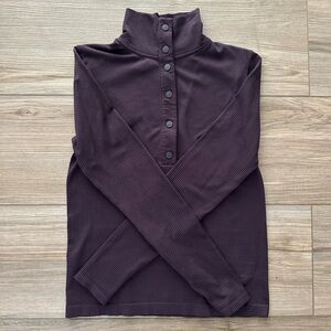 Athleta Women’s Flurry Seamless Henley- Dark Purple - Size Small NWOT